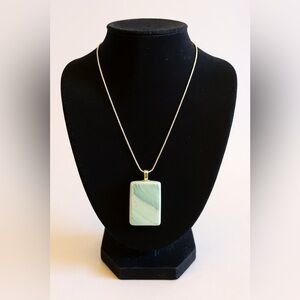 Delmarva Designs Handcrafted Fused Glass Pendant Necklace NWT